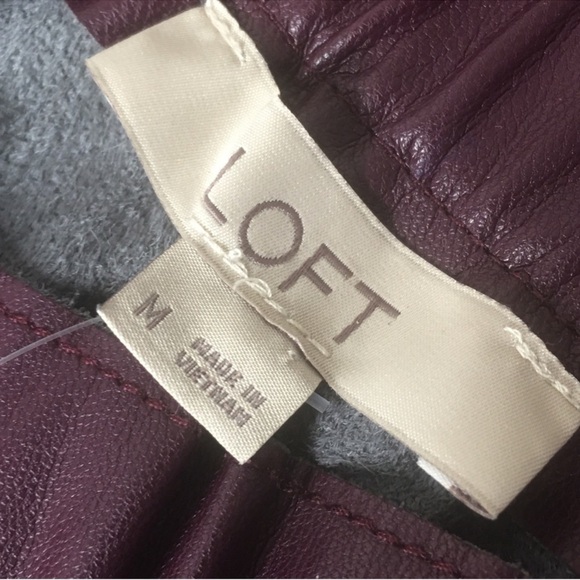 Loft Purple Faux Leather Mini Skirt - Picture 5 of 7